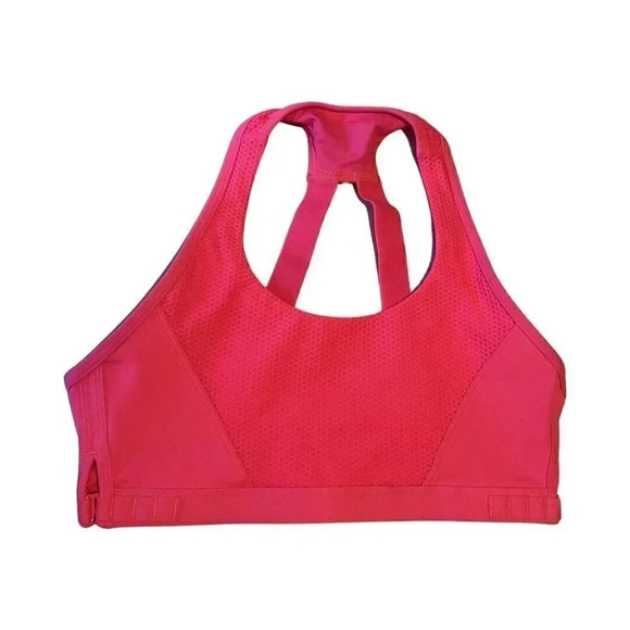 Lorna Jane Sports Bra Size Medium Pink Adjustable Straps Athletic - Picture 1 of 3
